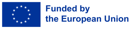 Logo mit Schriftzug "Funded by the EU" (gefördert von der EU)